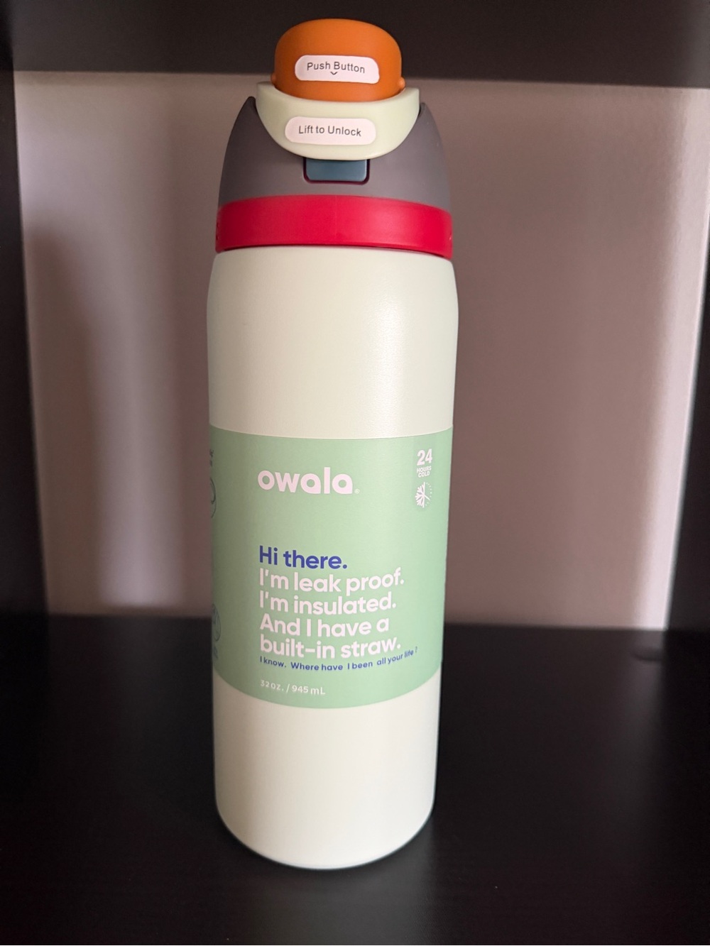 owala 32oz freesip mint green insulated stainless steel water bottle